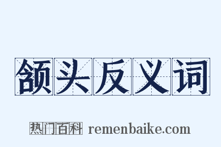 颔头反义词是什么意思的图片